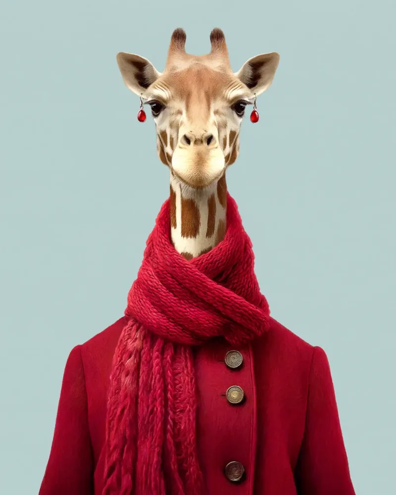 Ayana, West African giraffe — Animal Kinhood portrait by Yago Partal