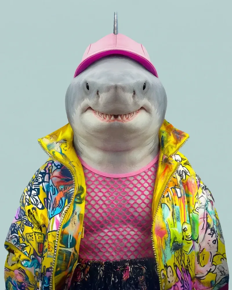 Lowanna, Great white shark — Animal Kinhood portrait by Yago Partal