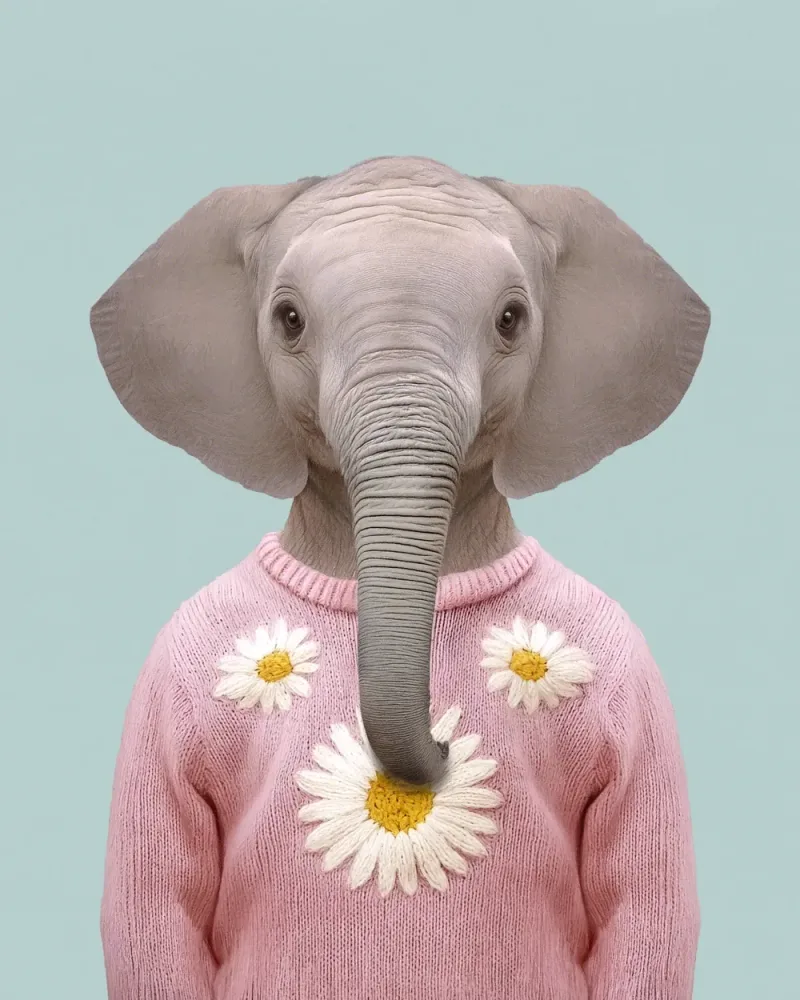 Mansa, African bush elephant — Animal Kinhood portrait by Yago Partal