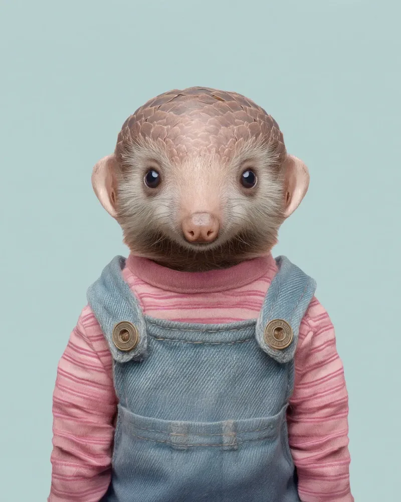 Nur, Malayan pangolin — Animal Kinhood portrait by Yago Partal