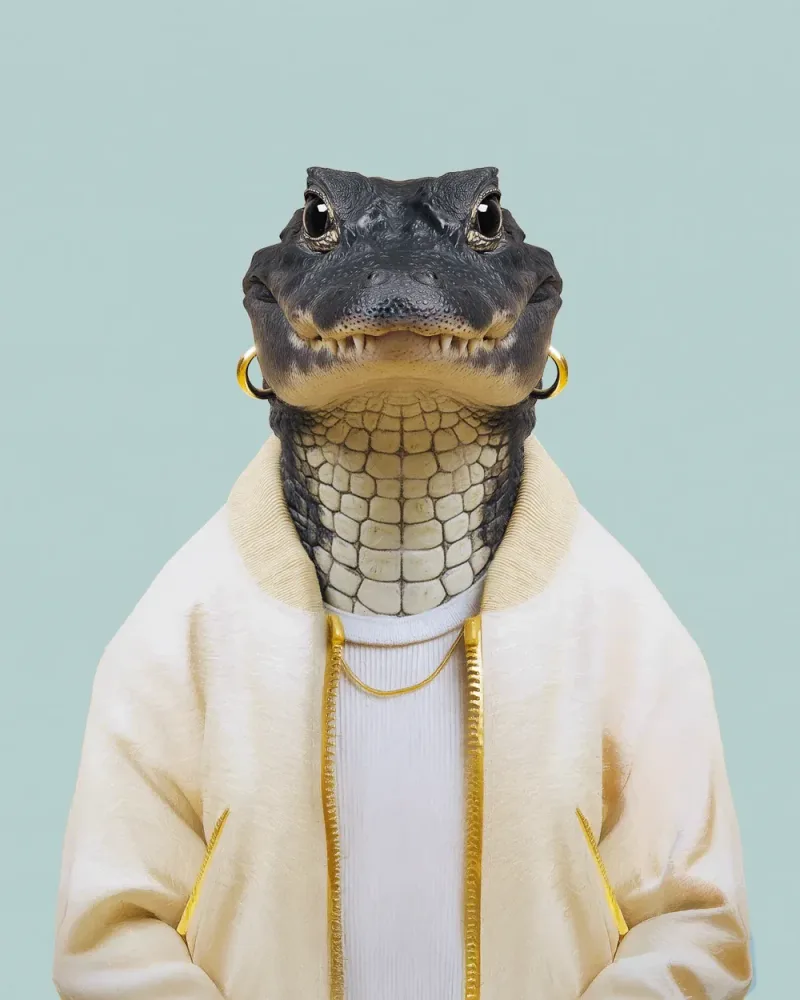 Yara, Black caiman — Animal Kinhood portrait by Yago Partal