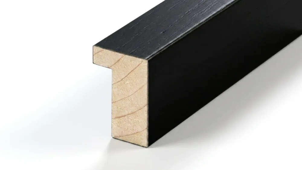 Hamburg frame in black oak · 20 mm visible structure