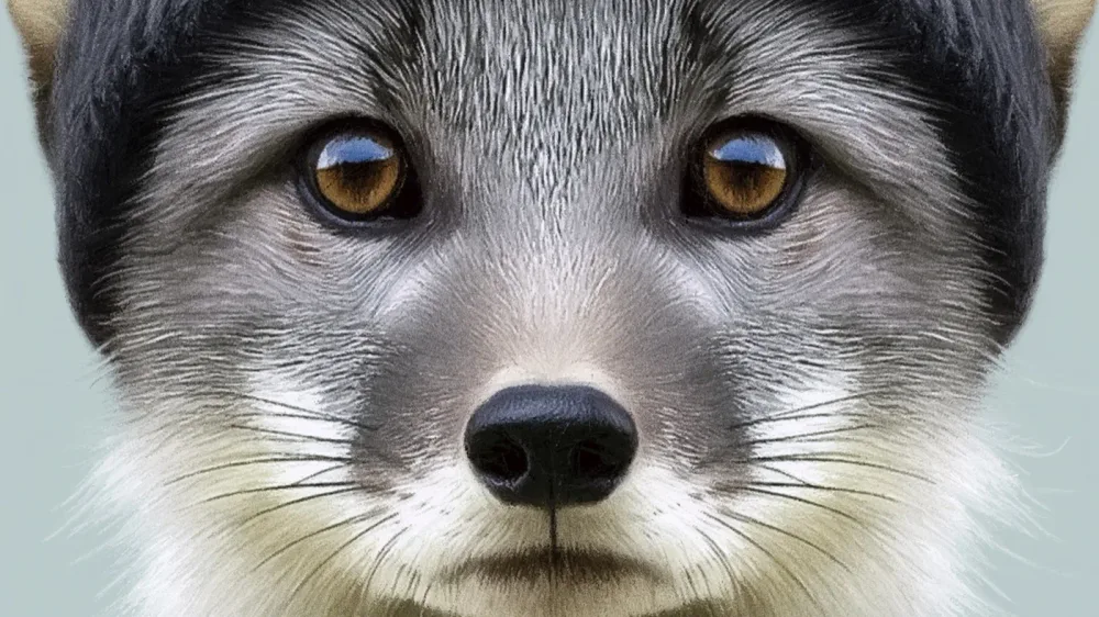 Detail of Otto’s gaze · amber eyes, fur texture preserved with no rescaling of the master